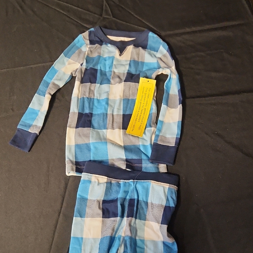 Blue Plaid Kids Pajamas